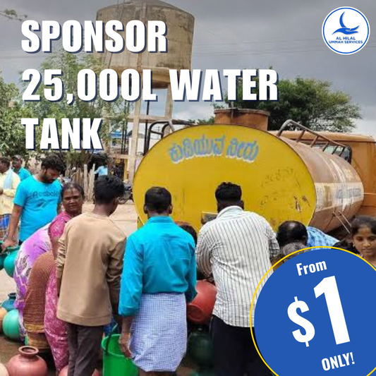 25,000L Water Tanker Sponsorship for India