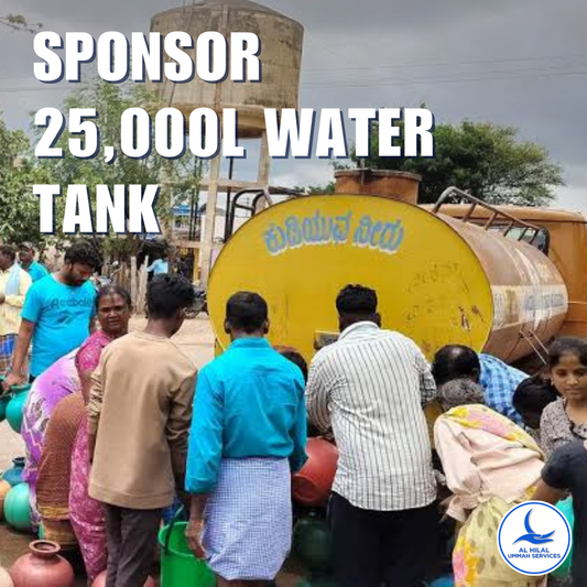 25,000L Water Tanker Sponsorship for India