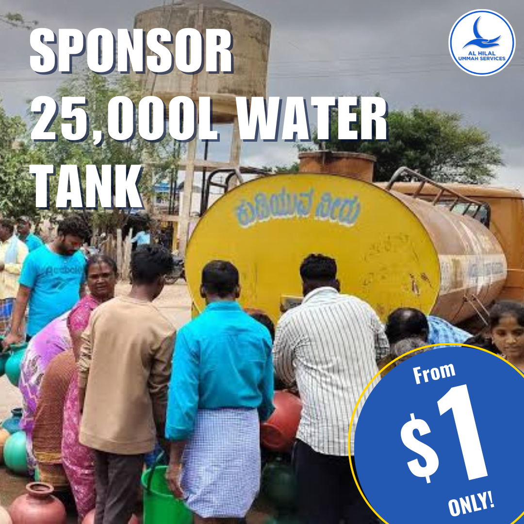 25,000L Water Tanker Sponsorship for India